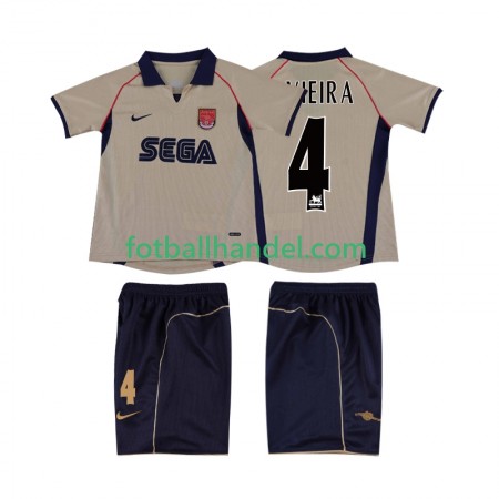 Barn Fotballdrakter Arsenal VIEIRA 4 2001 Borte Retro 2002 Kortermet